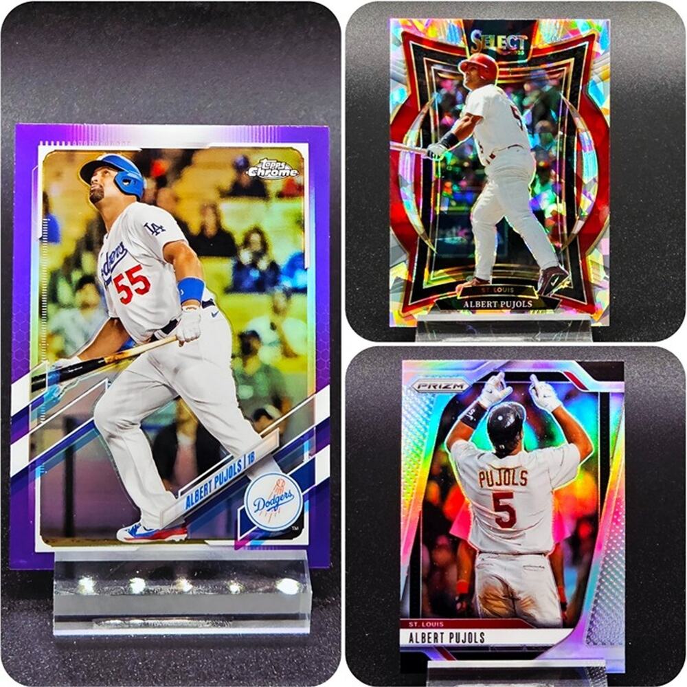 Albert Pujols Topps Chrome Purple Refractor Ice Prizm Dodgers Cardinals Star
